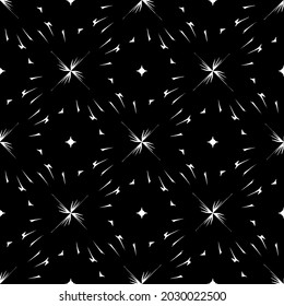 Seamless vector pattern in geometric ornamental style  for wallpapers and backgrounds. Black  ornament.