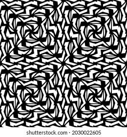 Patrón vectorial sin fisuras en estilo ornamental geométrico para fondos de paredes y fondos. Ornamento negro.
