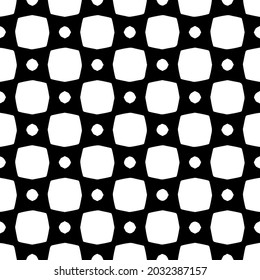 Seamless vector pattern in geometric ornamental style. Black and white pattern.