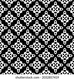 
Seamless vector pattern in geometric ornamental style. Black  ornament.