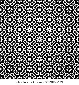 
Seamless vector pattern in geometric ornamental style. Black  ornament.