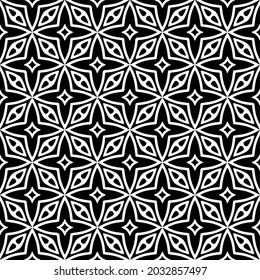 
Seamless vector pattern in geometric ornamental style. Black  ornament.