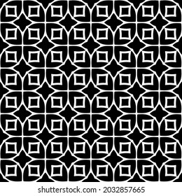 
Seamless vector pattern in geometric ornamental style. Black  ornament.
