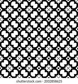 
Seamless vector pattern in geometric ornamental style. Black  ornament.