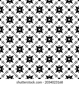 Seamless vector pattern in geometric ornamental style. Black  ornament.