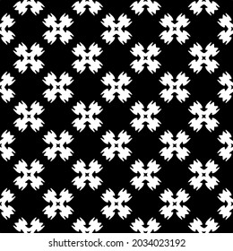 Seamless vector pattern in geometric ornamental style. Black  ornament.