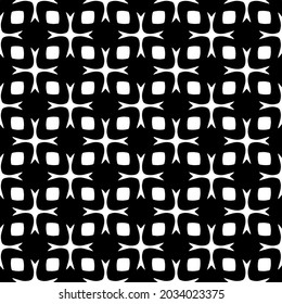 Seamless vector pattern in geometric ornamental style. Black  ornament.