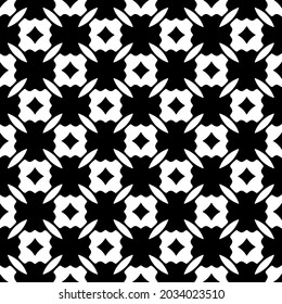 Seamless vector pattern in geometric ornamental style. Black  ornament.