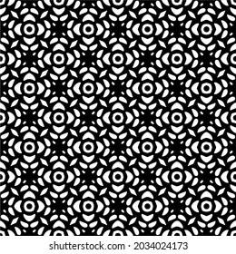 Seamless vector pattern in geometric ornamental style. Black  ornament.