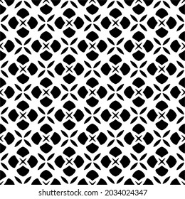 Seamless vector pattern in geometric ornamental style. Black  ornament.