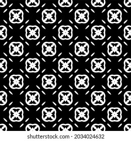 Seamless vector pattern in geometric ornamental style. Black  ornament.