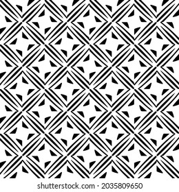 Seamless vector pattern in geometric ornamental style. Black  ornament.