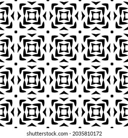 Seamless vector pattern in geometric ornamental style. Black  ornament.