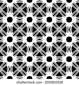 Seamless vector pattern in geometric ornamental style. Black  ornament.
