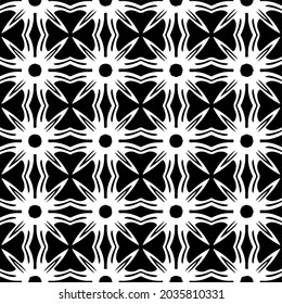 Seamless vector pattern in geometric ornamental style. Black  ornament.