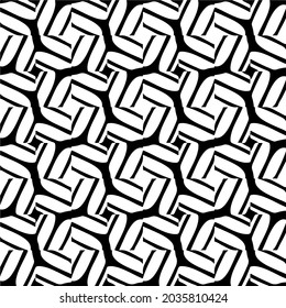Seamless vector pattern in geometric ornamental style. Black  ornament.