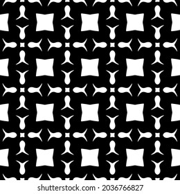 Seamless vector pattern in geometric ornamental style. Black  ornament.