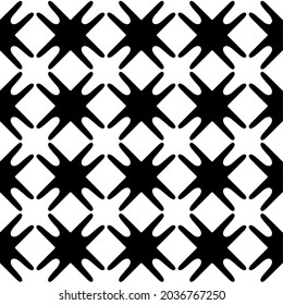 Seamless vector pattern in geometric ornamental style. Black  ornament.