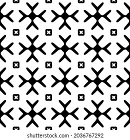 Seamless vector pattern in geometric ornamental style. Black  ornament.