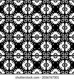 Seamless vector pattern in geometric ornamental style. Black  ornament.