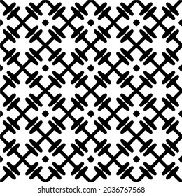 Seamless vector pattern in geometric ornamental style. Black  ornament.