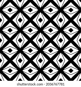 Seamless vector pattern in geometric ornamental style. Black  ornament.
