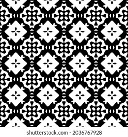 Seamless vector pattern in geometric ornamental style. Black  ornament.