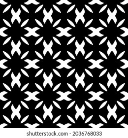 Seamless vector pattern in geometric ornamental style. Black  ornament.