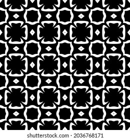 Seamless vector pattern in geometric ornamental style. Black  ornament.