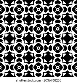 Seamless vector pattern in geometric ornamental style. Black  ornament.