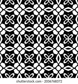 Seamless vector pattern in geometric ornamental style. Black  ornament.
