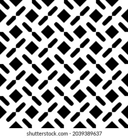 Seamless vector pattern in geometric ornamental style. Black and white pattern.
