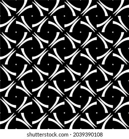 Seamless vector pattern in geometric ornamental style. Black and white pattern.
