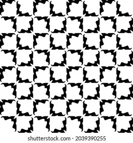 Seamless vector pattern in geometric ornamental style. Black and white pattern.

