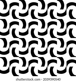 Seamless vector pattern in geometric ornamental style. Black and white pattern.
