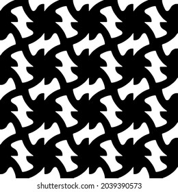 Seamless vector pattern in geometric ornamental style. Black and white pattern.
