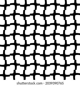 Seamless vector pattern in geometric ornamental style. Black and white pattern.
