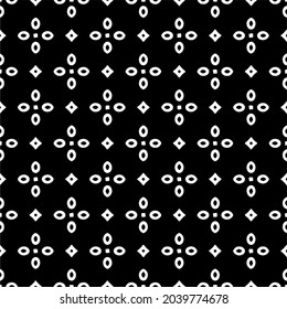 Seamless vector pattern in geometric ornamental style. Black  ornament.