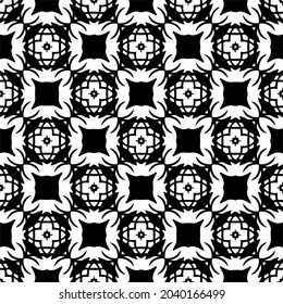 Seamless vector pattern in geometric ornamental style. Black  ornament.