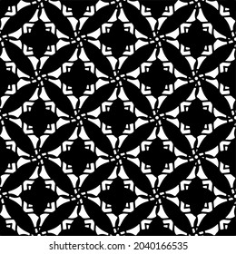 Seamless vector pattern in geometric ornamental style. Black  ornament.