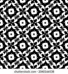 Seamless vector pattern in geometric ornamental style. Black  ornament.