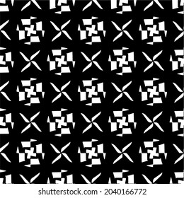 Seamless vector pattern in geometric ornamental style. Black  ornament.