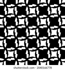 Seamless vector pattern in geometric ornamental style. Black  ornament.