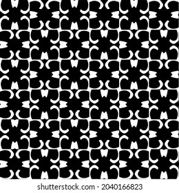 Seamless vector pattern in geometric ornamental style. Black  ornament.