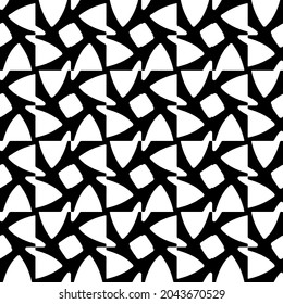 
Seamless vector pattern in geometric ornamental style. Black  pattern.