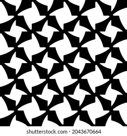 
Seamless vector pattern in geometric ornamental style. Black  pattern.