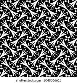 Seamless vector pattern in geometric ornamental style. Black  ornament.