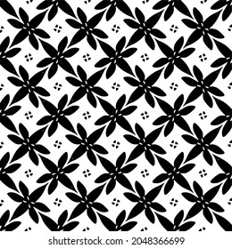 Seamless vector pattern in geometric ornamental style. Black  ornament.