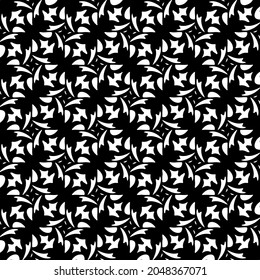 Seamless vector pattern in geometric ornamental style. Black  ornament.