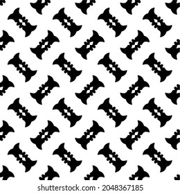 Seamless vector pattern in geometric ornamental style. Black  ornament.